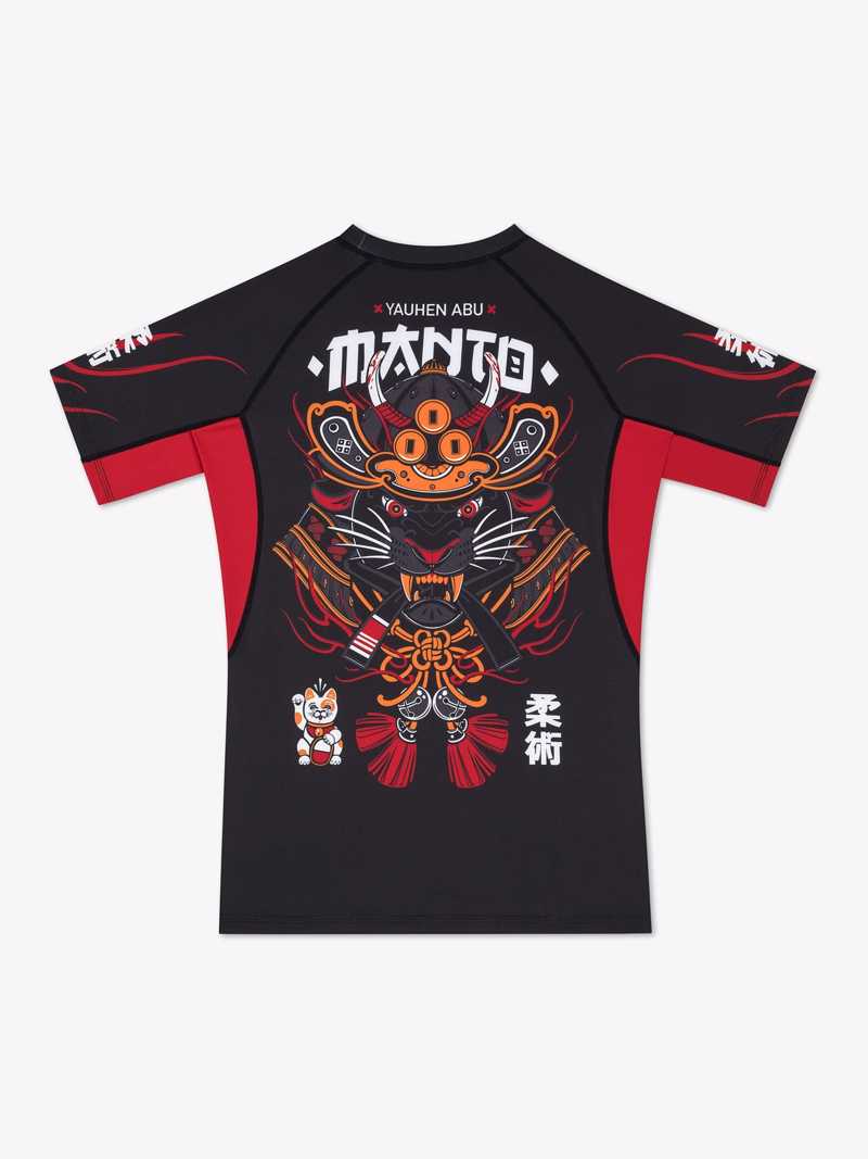 MANTO lucky cat RASHGUARD -black